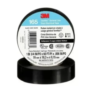 TEIPE 3M NEGRO 3/4 X 18MTS